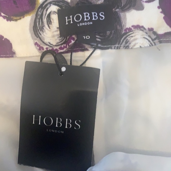 HOBBS London Purple/White Floral Print 100% Wool Skirt Size 10 - Picture 9 of 14